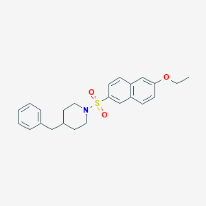 4-Benzyl-1-[(6-ethoxynaphthalen-2-yl)sulfonyl]piperidine