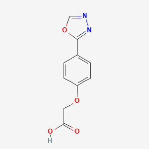 molecular formula C10H8N2O4 B12193302 2-[4-(1,3,4-oxadiazol-2-yl)phenoxy]acetic Acid 