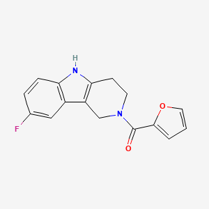 molecular formula C16H13FN2O2 B12193317 8-fluoro-2-(furan-2-carbonyl)-1H,2H,3H,4H,5H-pyrido[4,3-b]indole 