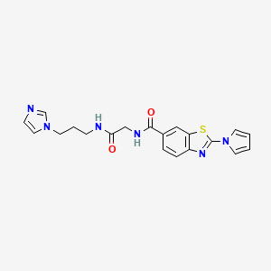 N-(2-{[3-(1H-imidazol-1-yl)propyl]amino}-2-oxoethyl)-2-(1H-pyrrol-1-yl)-1,3-benzothiazole-6-carboxamide