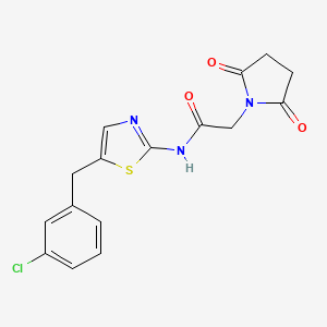 N-[5-(3-chlorobenzyl)-1,3-thiazol-2-yl]-2-(2,5-dioxopyrrolidin-1-yl)acetamide