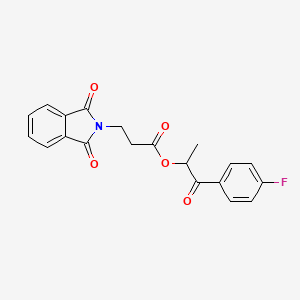 1-(4-fluorophenyl)-1-oxopropan-2-yl 3-(1,3-dioxo-1,3-dihydro-2H-isoindol-2-yl)propanoate