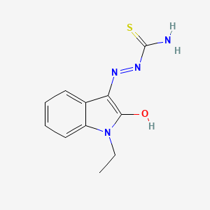 molecular formula C11H12N4OS B1219340 N-Ethylisatin-beta-thiosemicarbazone CAS No. 607-05-6