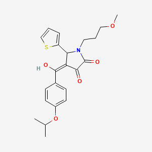 (4E)-4-{hydroxy[4-(propan-2-yloxy)phenyl]methylidene}-1-(3-methoxypropyl)-5-(thiophen-2-yl)pyrrolidine-2,3-dione