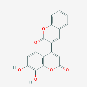 molecular formula C18H10O6 B12193427 7,8-Dihydroxy-4-(2-oxochromen-3-yl)chromen-2-one 