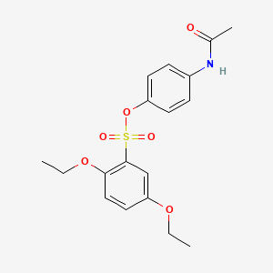 molecular formula C18H21NO6S B12193486 4-(Acetylamino)phenyl 2,5-diethoxybenzenesulfonate 