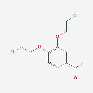 molecular formula C11H12Cl2O3 B12193493 3,4-Bis(2-chloroethoxy)benzaldehyde 