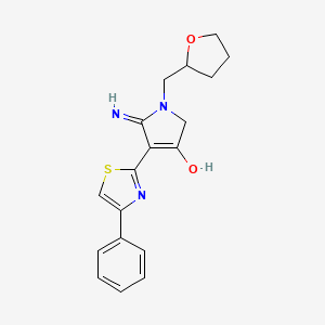 5-amino-4-(4-phenyl-1,3-thiazol-2-yl)-1-(tetrahydrofuran-2-ylmethyl)-1,2-dihydro-3H-pyrrol-3-one