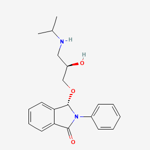 B1219352 3-(2-Hydroxy-3-(isopropylamino)propoxy)-2-phenyl-1-isoindolinone CAS No. 70096-13-8
