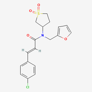 molecular formula C18H18ClNO4S B12193540 (2E)-3-(4-chlorophenyl)-N-(1,1-dioxidotetrahydrothiophen-3-yl)-N-(furan-2-ylmethyl)prop-2-enamide 