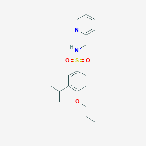 4-butoxy-3-(propan-2-yl)-N-[(pyridin-2-yl)methyl]benzene-1-sulfonamide