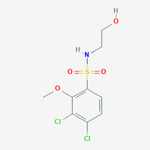 molecular formula C9H11Cl2NO4S B12193589 [(3,4-Dichloro-2-methoxyphenyl)sulfonyl](2-hydroxyethyl)amine 