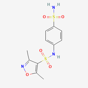 3,5-dimethyl-N-(4-sulfamoylphenyl)-1,2-oxazole-4-sulfonamide