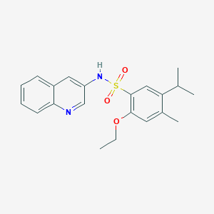 2-ethoxy-4-methyl-5-(propan-2-yl)-N-(quinolin-3-yl)benzene-1-sulfonamide