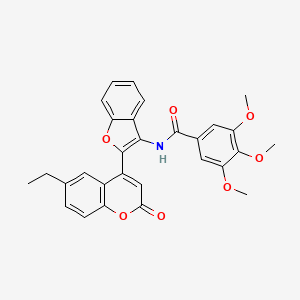 N-[2-(6-ethyl-2-oxo-2H-chromen-4-yl)-1-benzofuran-3-yl]-3,4,5-trimethoxybenzamide