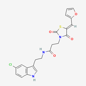 N-[2-(5-chloro-1H-indol-3-yl)ethyl]-3-[(5Z)-5-(furan-2-ylmethylidene)-2,4-dioxo-1,3-thiazolidin-3-yl]propanamide