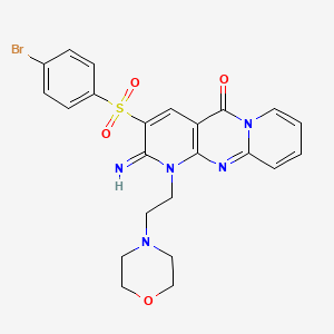 3-(4-Bromo-benzenesulfonyl)-2-imino-1-(2-morpholin-4-yl-ethyl)-1,2-dihydro-1,9,10a-triaza-anthracen-1 0-one