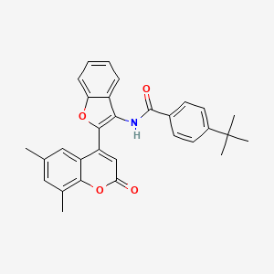 4-tert-butyl-N-[2-(6,8-dimethyl-2-oxo-2H-chromen-4-yl)-1-benzofuran-3-yl]benzamide