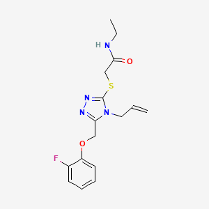 N-ethyl-2-({5-[(2-fluorophenoxy)methyl]-4-(prop-2-en-1-yl)-4H-1,2,4-triazol-3-yl}sulfanyl)acetamide