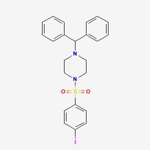 molecular formula C23H23IN2O2S B12193933 1-(Diphenylmethyl)-4-(4-iodobenzenesulfonyl)piperazine 