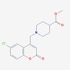 methyl 1-((6-chloro-2-oxo-2H-chromen-4-yl)methyl)piperidine-4-carboxylate