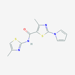 4-methyl-N-(4-methyl-1,3-thiazol-2-yl)-2-(1H-pyrrol-1-yl)-1,3-thiazole-5-carboxamide