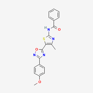 N-[(2Z)-5-[3-(4-methoxyphenyl)-1,2,4-oxadiazol-5-yl]-4-methyl-1,3-thiazol-2(3H)-ylidene]benzamide