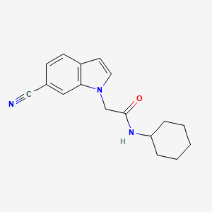 molecular formula C17H19N3O B1219401 2-(6-氰基-1-吲哚基)-N-环己基乙酰胺 
