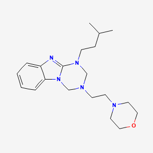 1-(3-Methylbutyl)-3-[2-(morpholin-4-yl)ethyl]-1,2,3,4-tetrahydro[1,3,5]triazino[1,2-a]benzimidazole