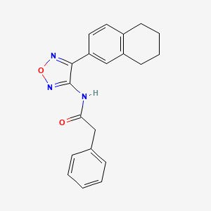 2-phenyl-N-[4-(5,6,7,8-tetrahydronaphthalen-2-yl)-1,2,5-oxadiazol-3-yl]acetamide