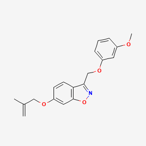 molecular formula C19H19NO4 B12194074 3-[(3-Methoxyphenoxy)methyl]-6-[(2-methylprop-2-en-1-yl)oxy]-1,2-benzoxazole 