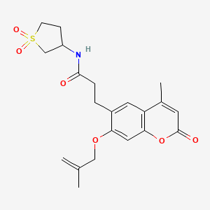 N-(1,1-dioxidotetrahydrothiophen-3-yl)-3-{4-methyl-7-[(2-methylprop-2-en-1-yl)oxy]-2-oxo-2H-chromen-6-yl}propanamide