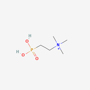 molecular formula C5H15NO3P+ B1219417 2-三甲基氨基乙基膦酸 CAS No. 5148-60-7