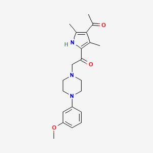 1-(4-acetyl-3,5-dimethyl-1H-pyrrol-2-yl)-2-[4-(3-methoxyphenyl)piperazin-1-yl]ethan-1-one