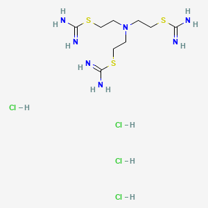 2-[Bis(2-carbamimidoylsulfanylethyl)amino]ethyl carbamimidothioate;tetrahydrochloride