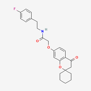 N-[2-(4-fluorophenyl)ethyl]-2-[(4-oxo-3,4-dihydrospiro[chromene-2,1'-cyclohexan]-7-yl)oxy]acetamide