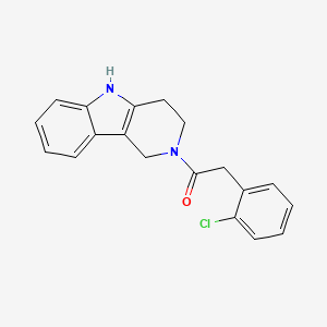 molecular formula C19H17ClN2O B12194420 2-(2-chlorophenyl)-1-(1,3,4,5-tetrahydro-2H-pyrido[4,3-b]indol-2-yl)ethanone 