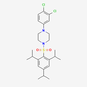 4-(3,4-Dichlorophenyl)-1-{[2,4,6-tris(methylethyl)phenyl]sulfonyl}piperazine