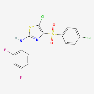 5-chloro-4-(4-chlorobenzenesulfonyl)-N-(2,4-difluorophenyl)-1,3-thiazol-2-amine