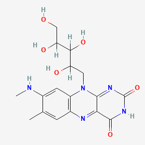 molecular formula C17H21N5O6 B1219461 8-Methylaminoriboflavin CAS No. 62746-55-8