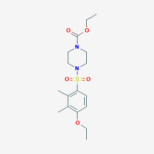 molecular formula C17H26N2O5S B12194773 Ethyl 4-[(4-ethoxy-2,3-dimethylphenyl)sulfonyl]piperazinecarboxylate 