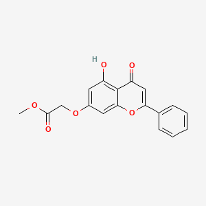 molecular formula C18H14O6 B12194803 methyl [(5-hydroxy-4-oxo-2-phenyl-4H-chromen-7-yl)oxy]acetate 