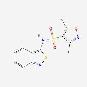 molecular formula C12H11N3O3S2 B12194972 Benzo[c]isothiazol-3-yl[(3,5-dimethylisoxazol-4-yl)sulfonyl]amine 