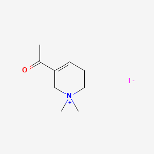 molecular formula C9H16INO B1219505 Pyridinium, 3-acetyl-1,2,5,6-tetrahydro-1,1-dimethyl-, iodide CAS No. 87453-64-3