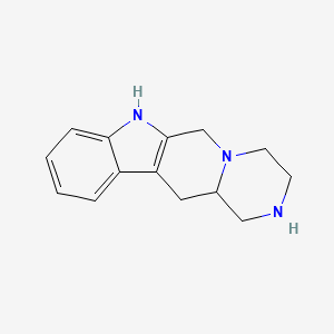 molecular formula C14H17N3 B1219507 1,2,3,4,6,7,12,12a-Octahydropyrazino(2',1':6,1)pyrido(3,4-b)indole CAS No. 42021-16-9