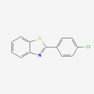 molecular formula C13H8ClNS B1219517 2-(4-氯苯基)苯并噻唑 CAS No. 6265-91-4