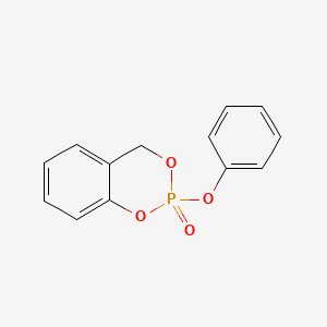 molecular formula C13H11O4P B1219523 2-Phenoxy-4H-1,3,2-benzodioxaphosphorin 2-oxide CAS No. 4081-23-6