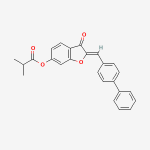 3-Oxo-2-[(4-phenylphenyl)methylene]benzo[3,4-b]furan-6-yl 2-methylpropanoate