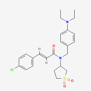 (2E)-3-(4-chlorophenyl)-N-[4-(diethylamino)benzyl]-N-(1,1-dioxidotetrahydrothiophen-3-yl)prop-2-enamide