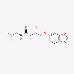 1-[2-(2H-1,3-benzodioxol-5-yloxy)acetyl]-3-(2-methylpropyl)urea